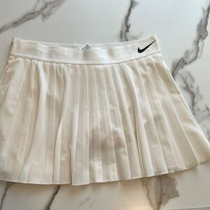 Nike White Pleated Skater Mini Skirt